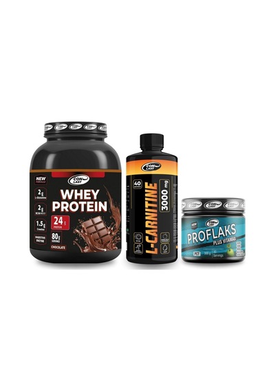 Fitness Paketi 1 Whey Protein L Carnetin Proflaks Plus Vitamax Hediyeli Çikolatalı