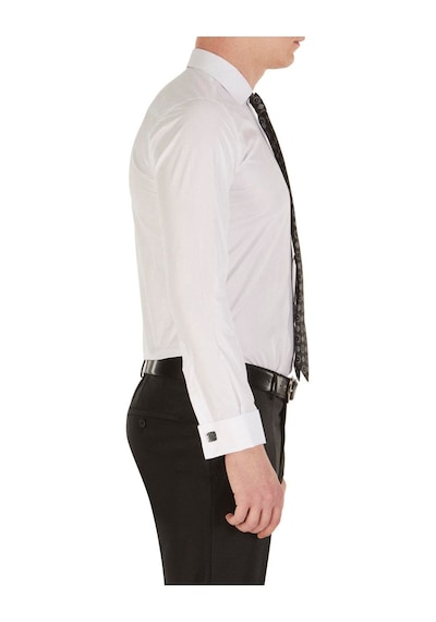 Efor Slim Fit Pamuk Saten Duble Manşetli Klasik Beyaz Gömlek Gk 235 Beyaz