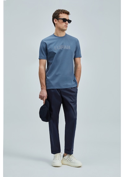 Lufian Erkek T Shirt 111020240 Koyu Mavi Koyu Mavi