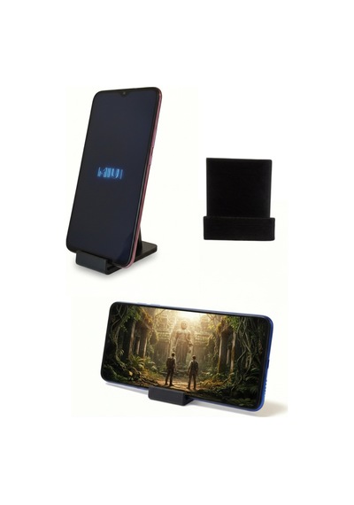 Siyah Mini Masa Üstü Cep Telefonu Tablet Tutucu Tutacağı Standı Us-t004 4 4 4 4 Cm
