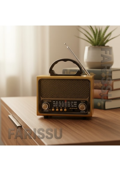 Rt-675 Retro Tasarımlı Dünya Alıcısı Fm/am/sw 3 Bant Radyo, Bluetooth Hoparlör, Usb/tf Mp3