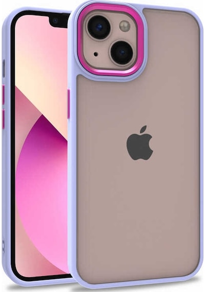 Apple Uyumlu  iPhone 13 Kılıf Zore Flora Buton,Kenar Çevresi Renkli Kılıf