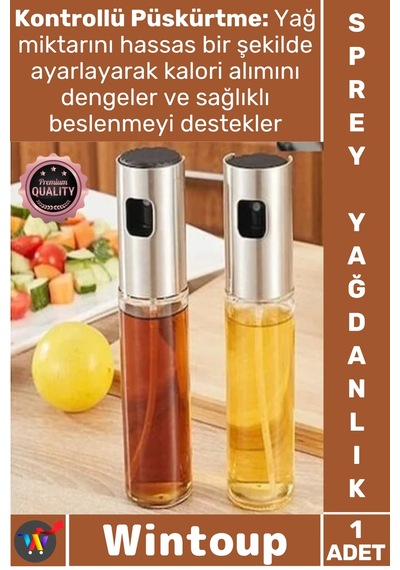 Yağdanlık Cam Bpa İçermez Zeytinyağı Sirke Sos Püskürtücü Şeffaf Mutfak Şık Hızlı Sprey Yağdanlık Diğer