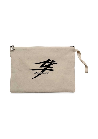 Hayabusa Logo Text Krem Clutch Astarlı Cüzdan / El Çantası Krem