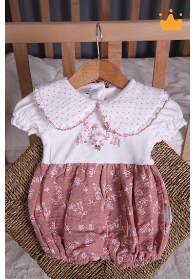 Babyhola Kız Bebek Müslin Tulum 15180 Pembe