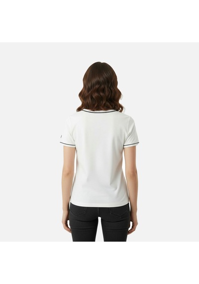 Ekru Fila Kadın T-shirt Portello Slim V-neck Faw1166.10010 Ekru