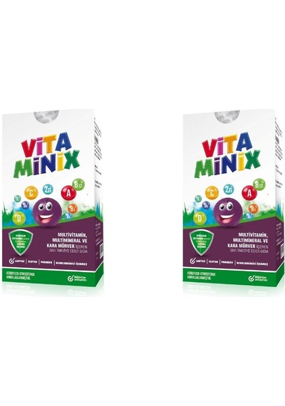 Vitaminix Multivitamin Multimineral ve Kara Mürver İçeren Sıvı Takviye Edici Gıda 2 x 150 ML