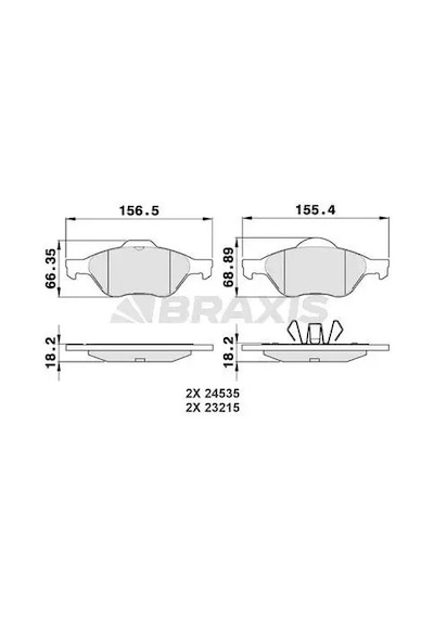 Renault Clio 3 On Fren Balatasi 1.6 2006-2012 Braxıs Aa0026