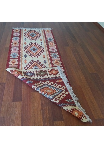 Uşak Kilimi - Çift Taraflı Antik Tarz Eşme Desen Kilim Yolluk