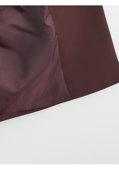 Lcw Modest Bordo Kruvaze Yaka Kadın Klasik Yelek