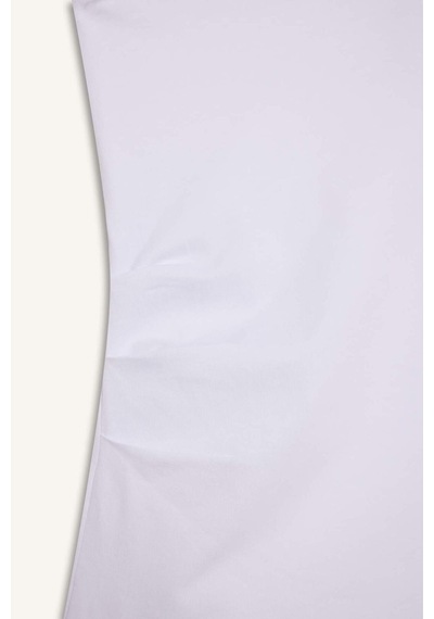 DeFacto Slim Fit Dar Kesim Straplez Beyaz Bluz F4425AX25SMWT79