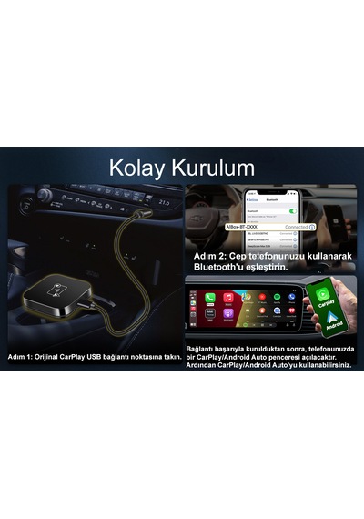 Magazashop Kablosuz Görüntü Aktarım Car Play Adaptörü Apple Ve Android Cihazlar Için Diğer