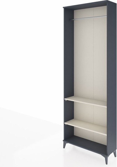 Arges Dolap 2 Raflı Tek Askılı 88x30x243 Antrasit-aytaşı Antrasit