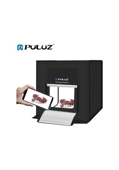40x40 Cm 2x32 Led Işıklı Taşınabilir Fotoğraf Çekim Çadırı Stüdyo Kutusu 6 Farklı Fon Çok Renkli