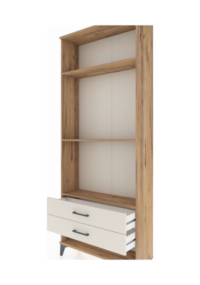 Arges Dolap 3 Raflı 2 Çekmeceli 88x30x221 Çam-aytaşı Çam