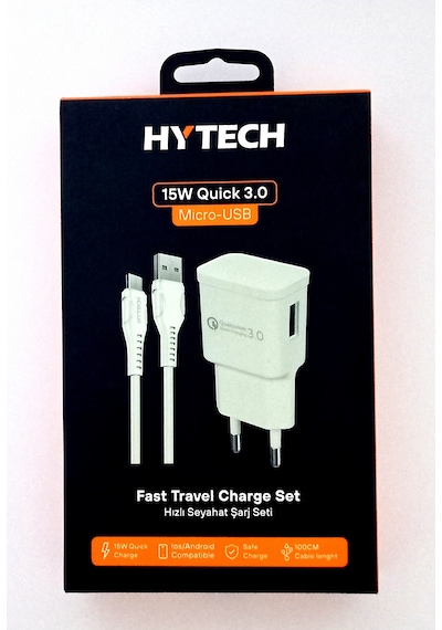 Hytech Hy-xt55m 15w Micro Usb Hızlı Şarj Adaptörü 3 Amper 1