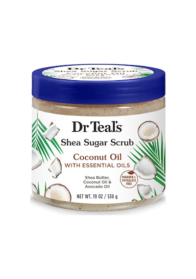 Dr Teal's Shea Sugar Scrub Coconut Oil Vücut Peeling 538 G