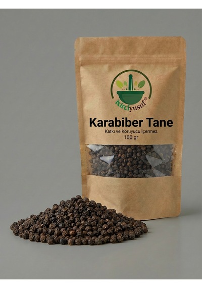 İxirciyusuf Karabiber Tane Tane Karabiber Black Peppercorn Doğal 100 G
