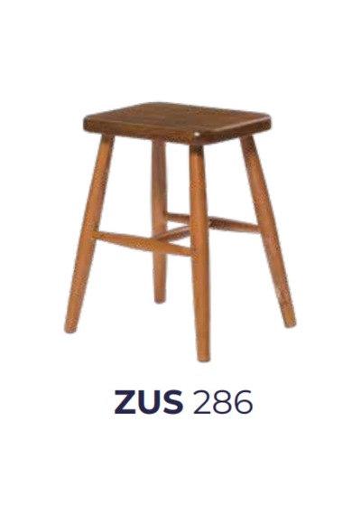 Tabure Zus286 Klasik Model Ahşap Kayın İskelet Ceviz Boya Kare Oturum Cafe Vintage Tarz El Yapım