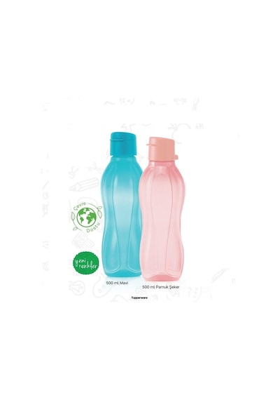 Eco Şişe Suluk 500 Ml Mavi & Pembe 2 Li Mavi Pembe