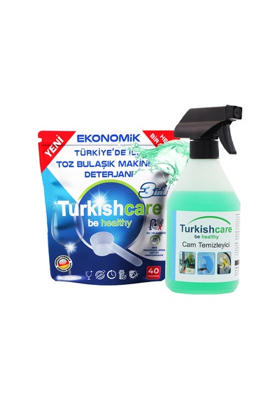 Toz Bulaşık Makinesi Deterjanı Ve Cam Temizleyici Sprey Paketi