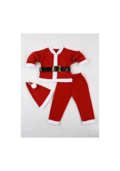 Pazarız Noel Baba Kız Erkek Çocuk Kostüm Kırmızı