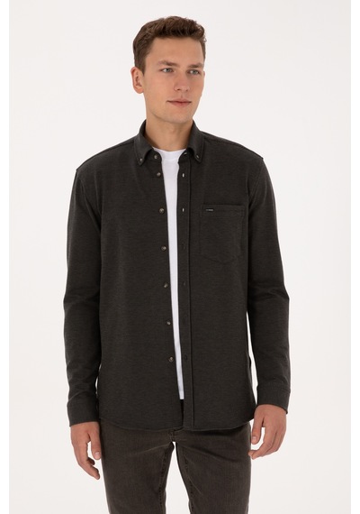 U.s. Polo Assn. Erkek Haki Gömlek Örme 50308469-vr027 Haki
