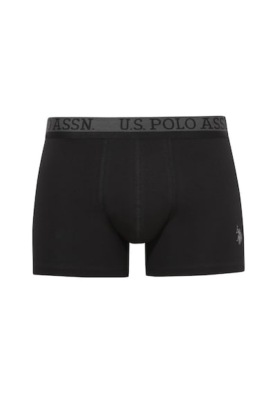 U.s. Polo Assn. Erkek 201 Siyah-antrasit Melanj - Siyah 3 Lü Boxer Siyah-antrasit Melanj - Siyah Çok Renkli
