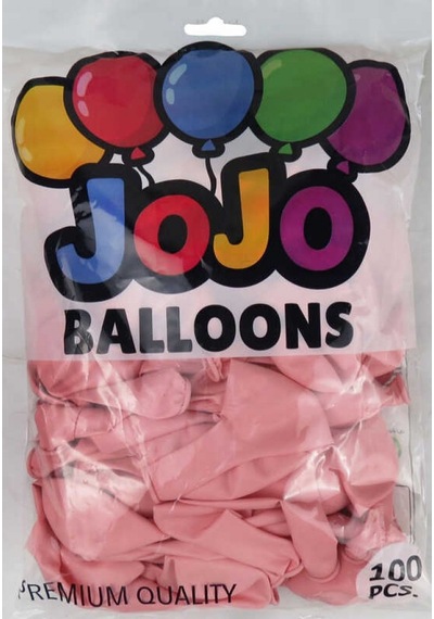Balon Düz 12 İnc Jojo Balloons Makaron Pembe Pk:100 Çok Renkli