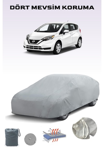 Gri Nissan Versa Note Araba Brandası, Oto Örtüsü, Araba Çadırı Gri