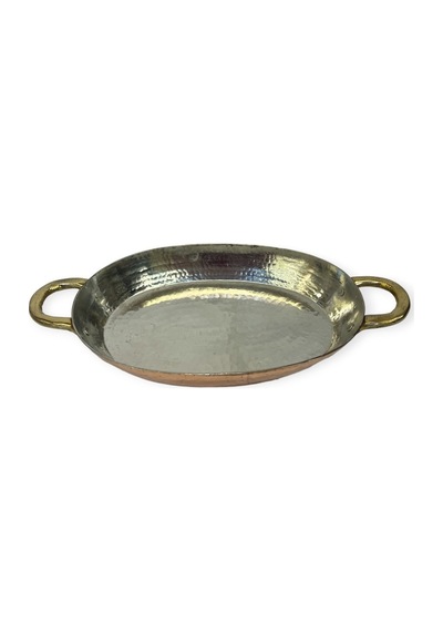 Küçük Boy Oval Bakır Tava