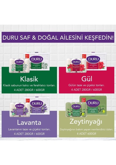 Güzellik Sabunu Saf&doğal Zeytinyağlı Eco 4x70gr Diğer