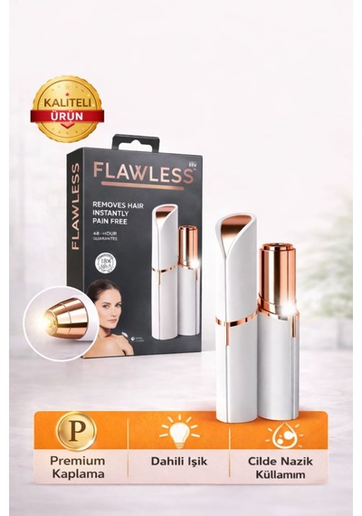 Flawless Yüz Tüy Alma Cihazı Dahili Işıklı, Acısız, Cilde Nazik, Premium Kaplama