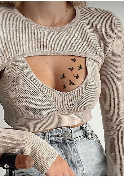Uçan Kuşlar Geçici Dövme,tattoo,kol,bel,el,sırt,omuz,göğüs Dövmesi
