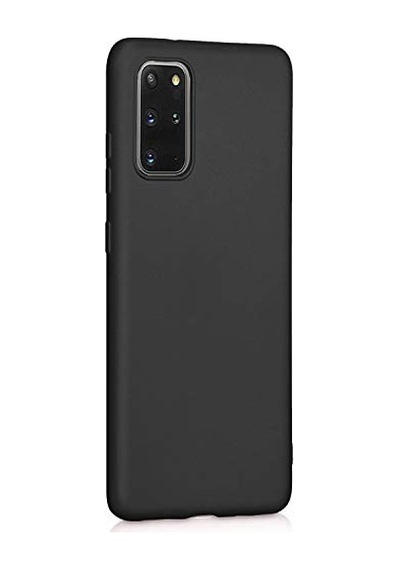 Matte Silicone Samsung Galaxy S20 Plus İçin Kılıf Siyah Galaxy S20 Plus İle Uyumlu Kılıf - Siyah