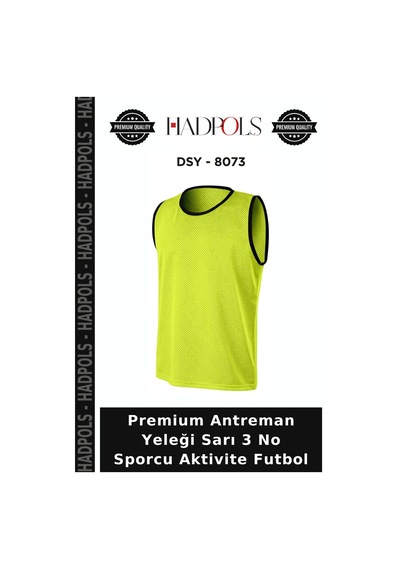 Premium Antreman Yeleği Sarı 3 No Sporcu Aktivite Futbol