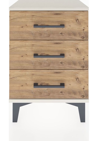 Arges Komodin 3 Çekmeceli 44x30x64 Aytaşı-çam Aytaşı