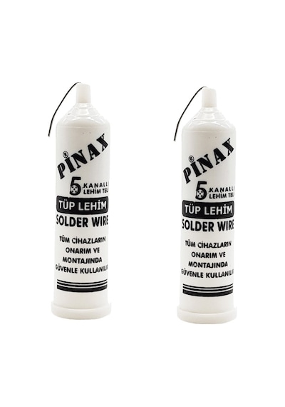 2 Adet - Pinax Tüp Lehim Teli 5 Kanallı 1.2Mm - Solder Wire 40Gr.