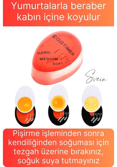 Dublör Yumurta Zamanlayıcı Göstergeli Egg Timer Pişirme Haşlama Süresi Kıvam Ayarlama Aparatı