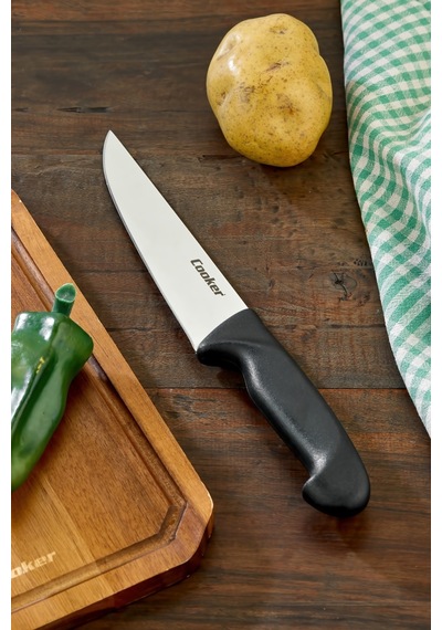 Cooker 31 Cm Paslanmaz Çelik Kasap Bıçağı Siyah Ckr4599