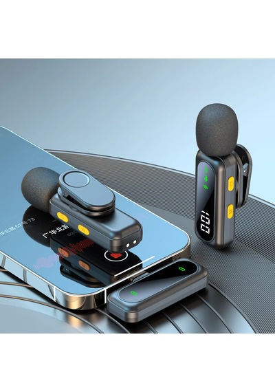 T90 Kablosuz Yaka Mikrofonu 3 Modlu Iphone Ve Type-c Uyumlu Gürültü Azaltma Özellikli