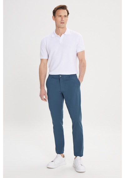 Ac&Co / Altınyıldız Classics Slim Fit Dar Kesim Yan Cep Pamuklu Esnek Chino Erkek Pantolon - Petrol Ac&Co / Altınyıldız Classics Slim Fit Dar Kesim Yan Cep Pamuklu Esnek Chino Erkek Pantolon - Petrol