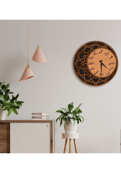 Bk Gift Dekoratif 45Cm Ahşap Duvar Saati-160