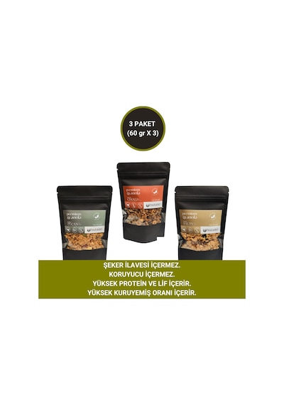 Pecan, Choco, Salty Granola 60 Gr X 3