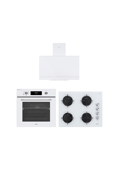 Vestel AF-810412 B LF WIFI + AO-651041 B DG + AD-63330 B Eğik Beyaz Dijital Prestij Set