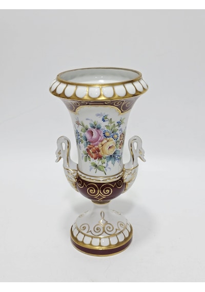 Sevres Çiçek Desenli Porselen Vazo 28cm Çok Renkli