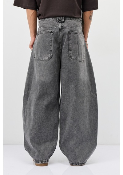 Vamos Barrel Fit Jeans Gri