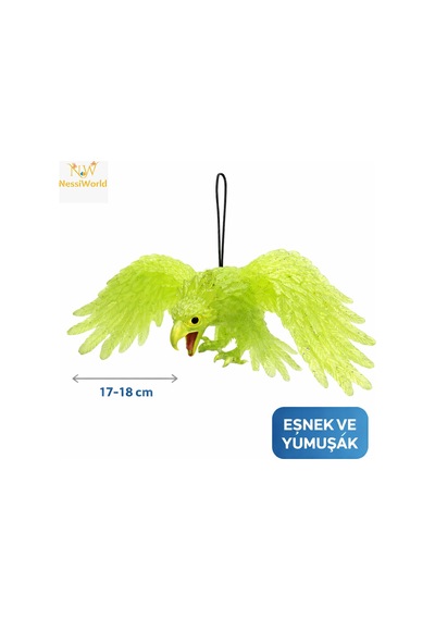 Asılabilir Lateks Kartal Dekor Süsü Yeşil 17-18 Cm - Özel Seri 0743-yesl Diğer