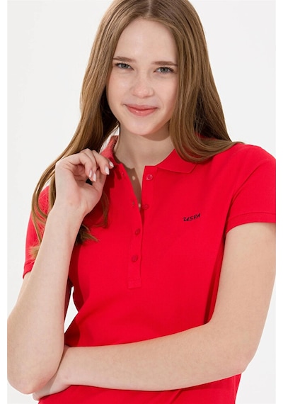 U.S. Polo Assn. U.s. Polo Assn. Kadın Basic Tişört 5066348-uk-vr013 Kırmızı