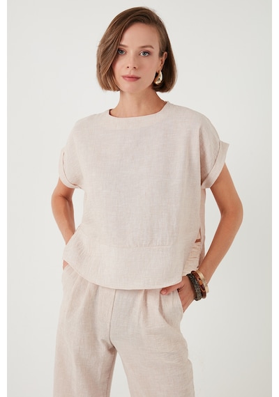 Lela Regular Fit Bol Paça Bayan Takım 67045982S4 Krem